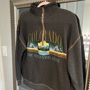 Grey Half-Zip Sweater S